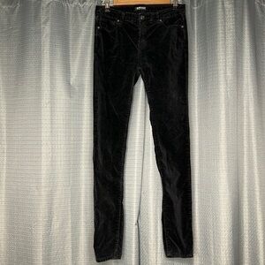 BUFFALO DAVID BITTON MIRAGE BLACK VELVET-LIKE SKINNY PANTS SIZE 4